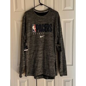 Nike NBA Indiana Pacers Team Issue Warm-Up Crewneck AV1357-032 Mens Size XL Tall